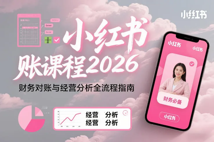 小红书对账课程2026，财务对账与经营分析全流程指南-一支黑兰州
