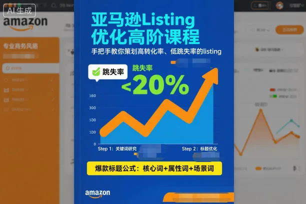 亚马逊Listing优化高阶课程，手把手教你策划高转化率、低跳失率的listing-一支黑兰州