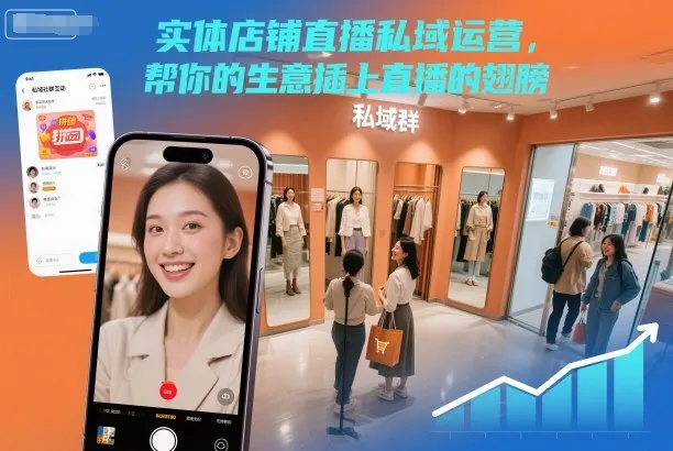 实体店铺直播私域运营，帮你的生意插上直播的翅膀-一支黑兰州