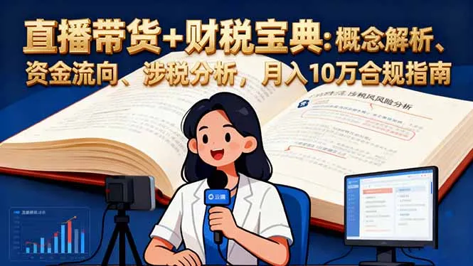 直播带货+财税宝典：概念解析、资金流向、涉税分析，月入10万合规指南-一支黑兰州
