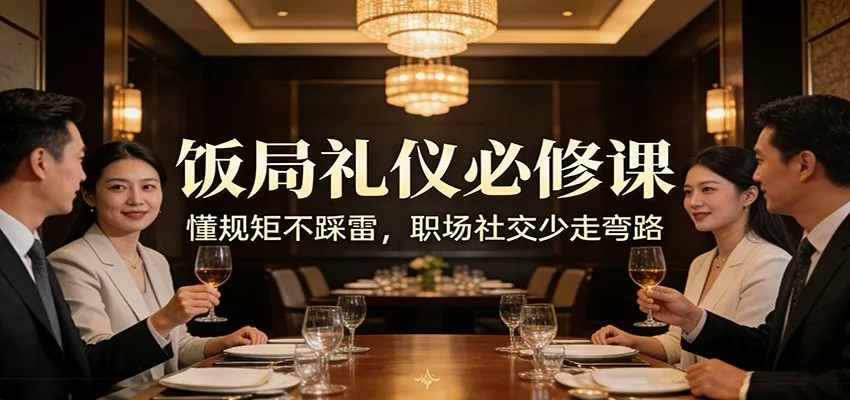 公众号收费文章：《饭局礼仪必修课：懂规矩不踩雷，职场社交少走弯路》-一支黑兰州