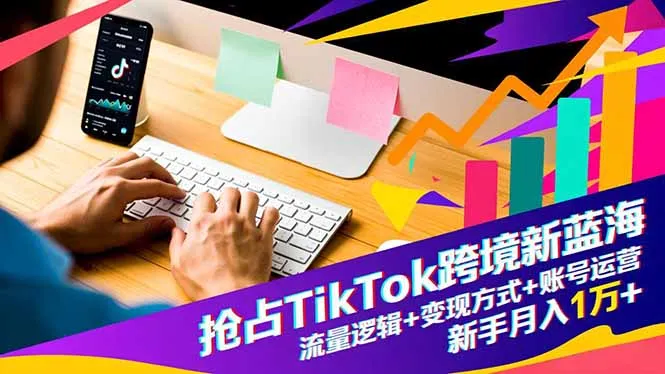 抢占TikTok跨境新蓝海:流量逻辑+变现方式+账号运营,新手月入1万+-一支黑兰州