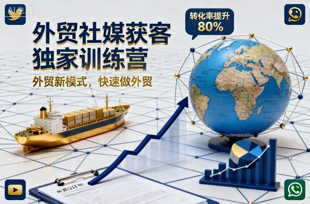 外贸社媒获客独家训练营，外贸新模式，快速做外贸-一支黑兰州