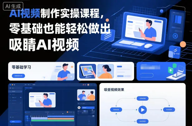 AI视频制作实操课程，零基础也能轻松做出吸睛AI视频-一支黑兰州