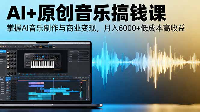 AI+原创音乐搞钱课:掌握AI音乐制作与商业变现,月入6000+低成本高收益-一支黑兰州