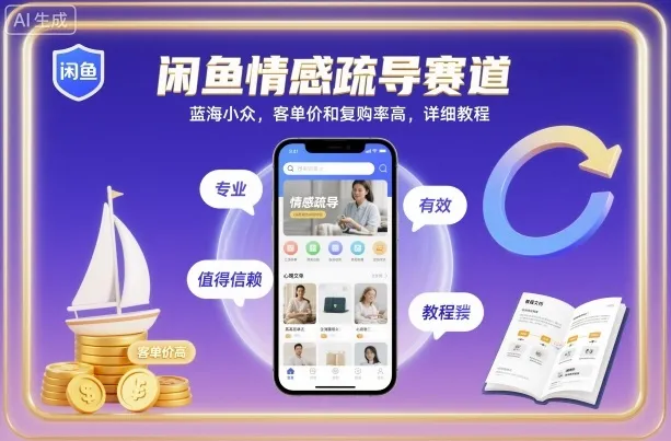 闲鱼情感疏导赛道，蓝海小众，客单价和复购率高，详细教程-一支黑兰州