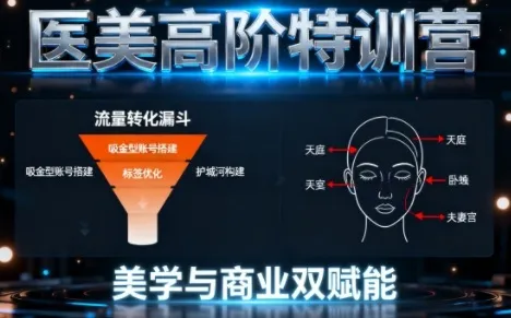 0-1000W医美高阶特训营课程，美学与商业双赋能-一支黑兰州