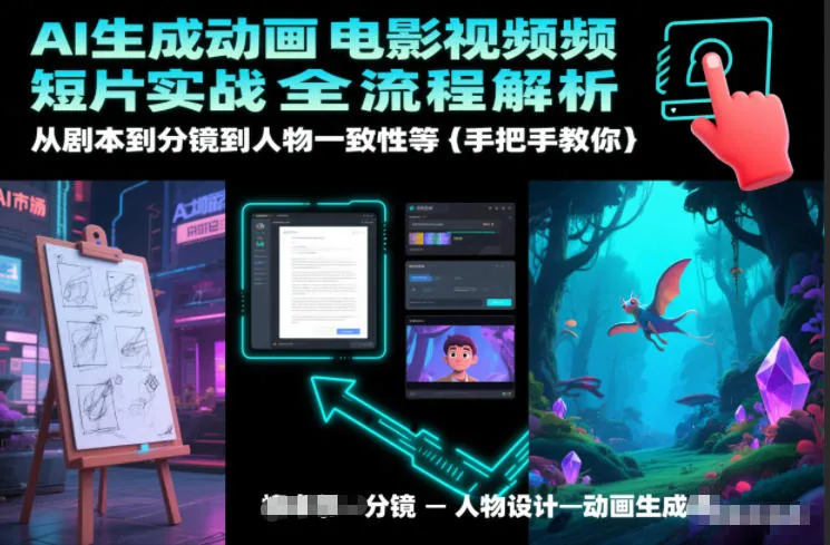 AI生成动画电影视频短片实战全流程解析，从剧本到分镜到人物一致性等手把手教你-一支黑兰州