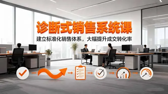 诊断式销售系统课，建立标准化销售体系，大幅提升成交转化率-一支黑兰州