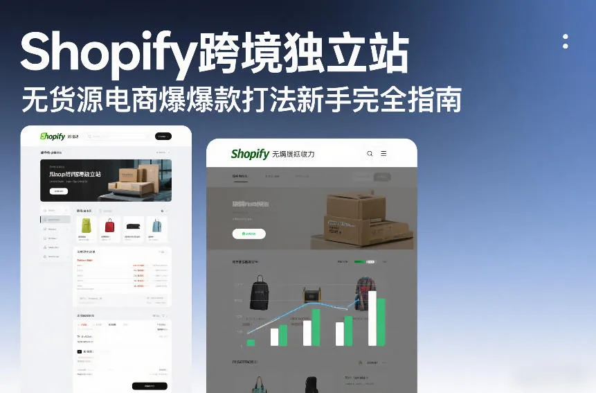 Shopify跨境独立站无货源电商爆款打法新手完全指南-一支黑兰州