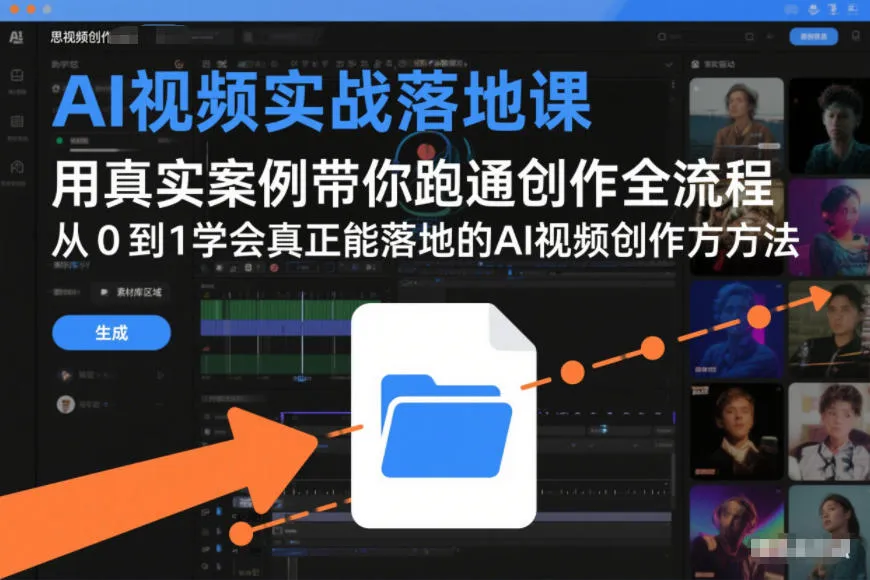 AI视频实战落地课，用真实案例带你跑通创作全流程，从0到1学会真正能落地的AI视频创作方法-一支黑兰州