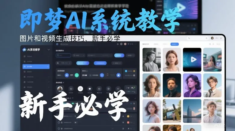 即梦AI系统教学，图片和视频生成技巧，新手必学-一支黑兰州