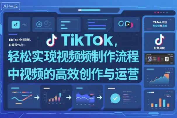 TikTok中视频制做流程，轻松实现Tk中视频的高效创作与运营-一支黑兰州
